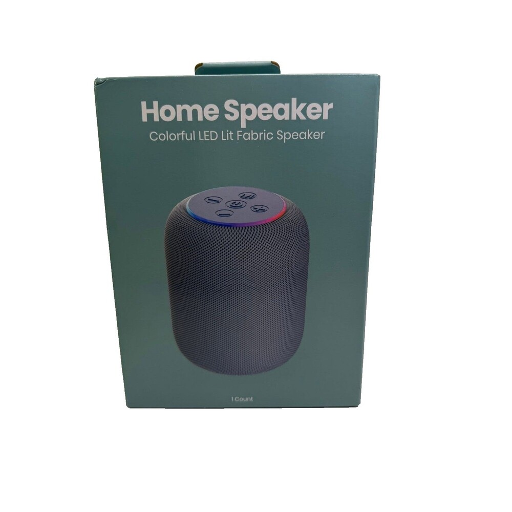Gems LED Fabric Wireless Bluetooth Speaker – Portable Home Speaker